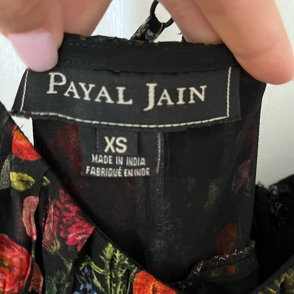Payal Jain Black Floral Dress Size XS - Picture 4 of 8